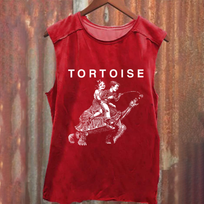 Unisex Vintage Washed Tortoise Band Tank Top
