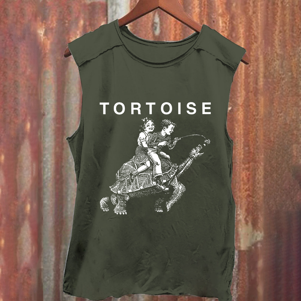 Unisex Vintage Washed Tortoise Band Tank Top