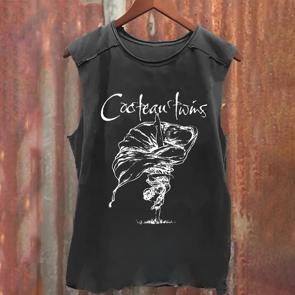 Unisex Vintage Washed Cocteau Twins Band  Tank Top