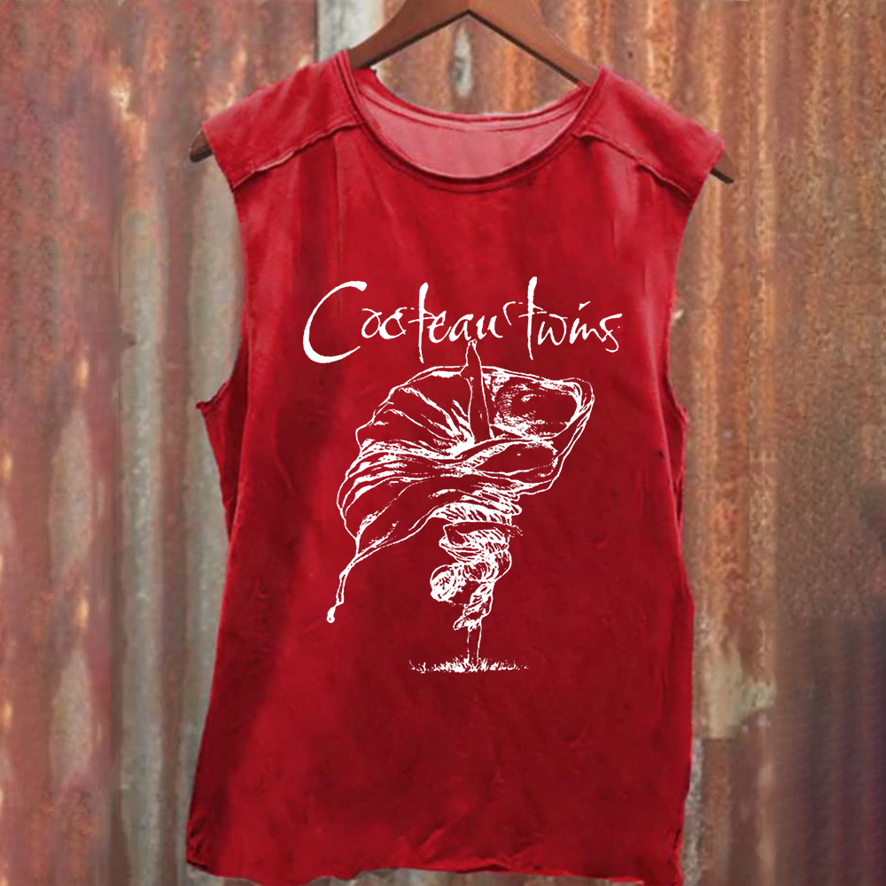 Unisex Vintage Washed Cocteau Twins Band  Tank Top
