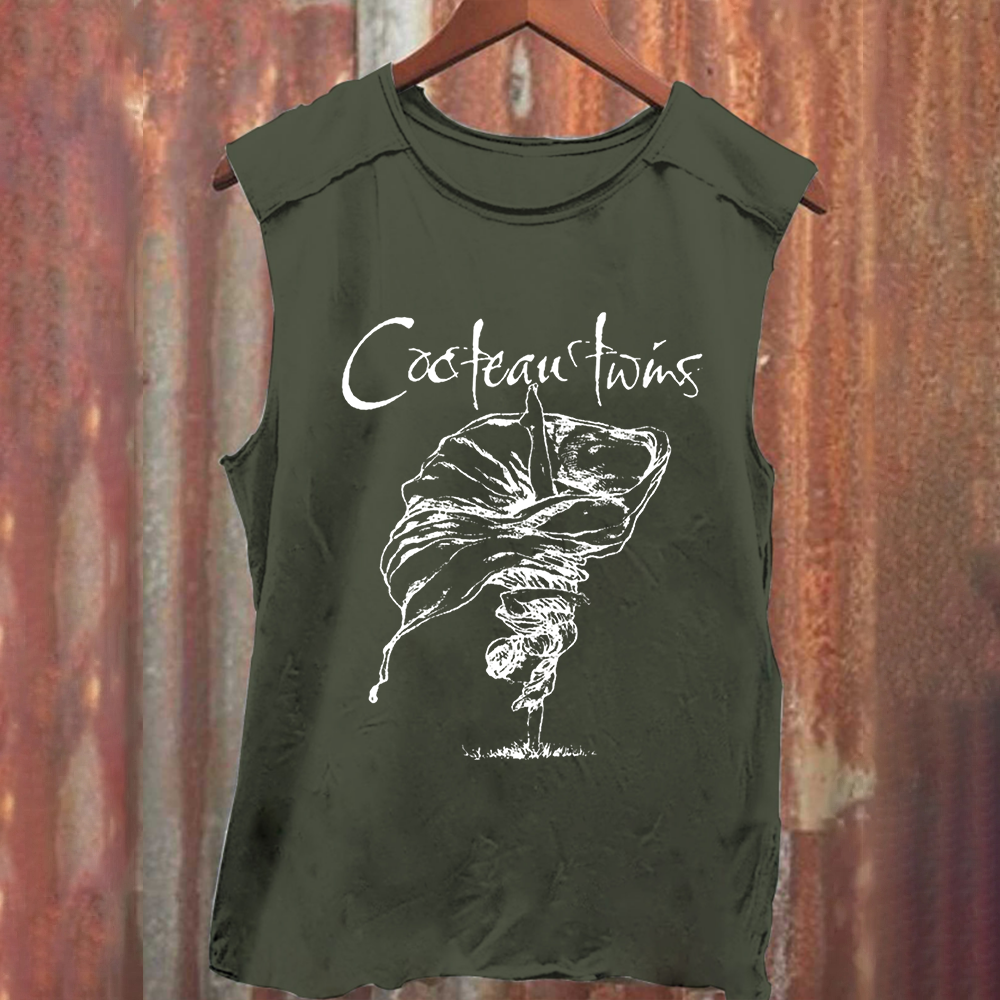 Unisex Vintage Washed Cocteau Twins Band  Tank Top