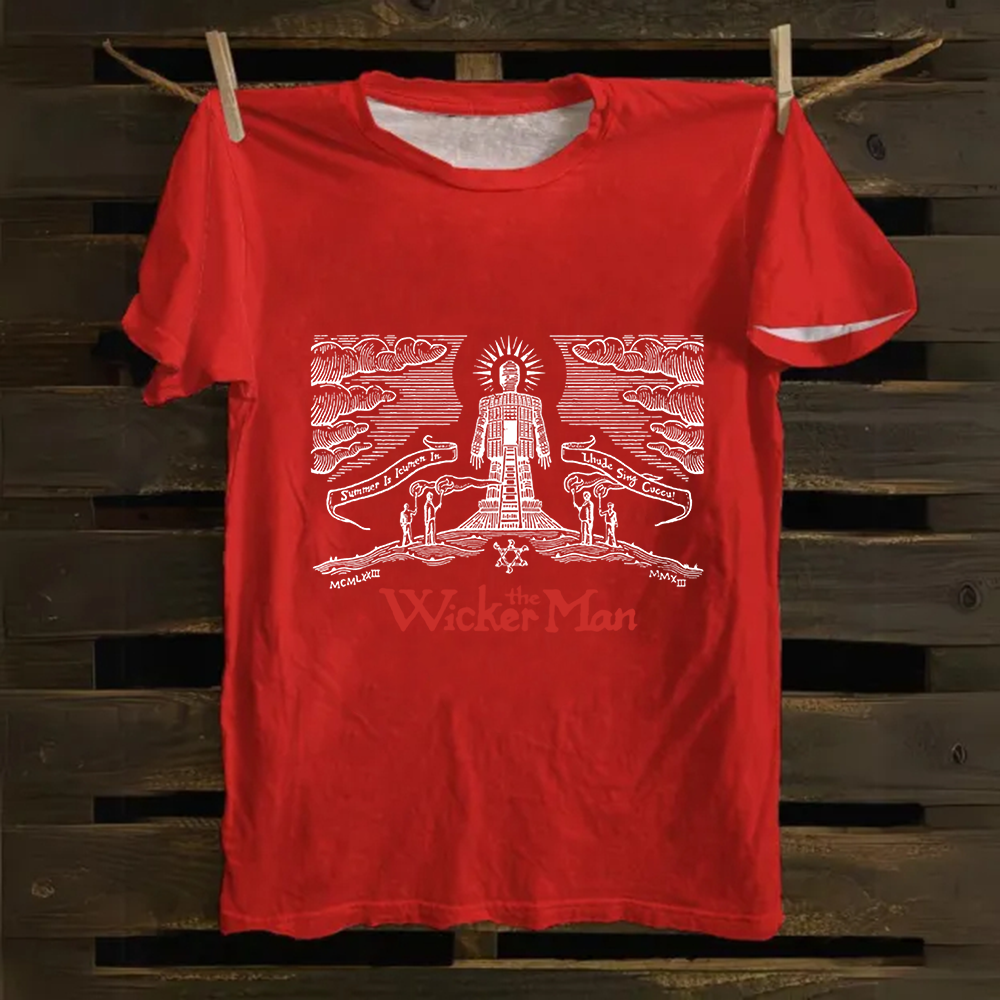 Unisex Vintage The Wicker Man Movie Cotton T-Shirt