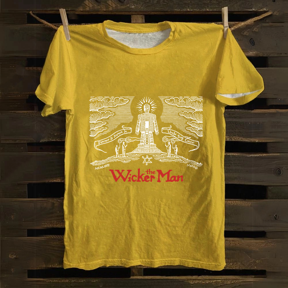 Unisex Vintage The Wicker Man Movie Cotton T-Shirt