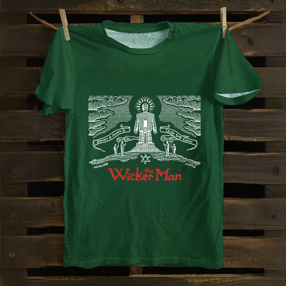 Unisex Vintage The Wicker Man Movie Cotton T-Shirt