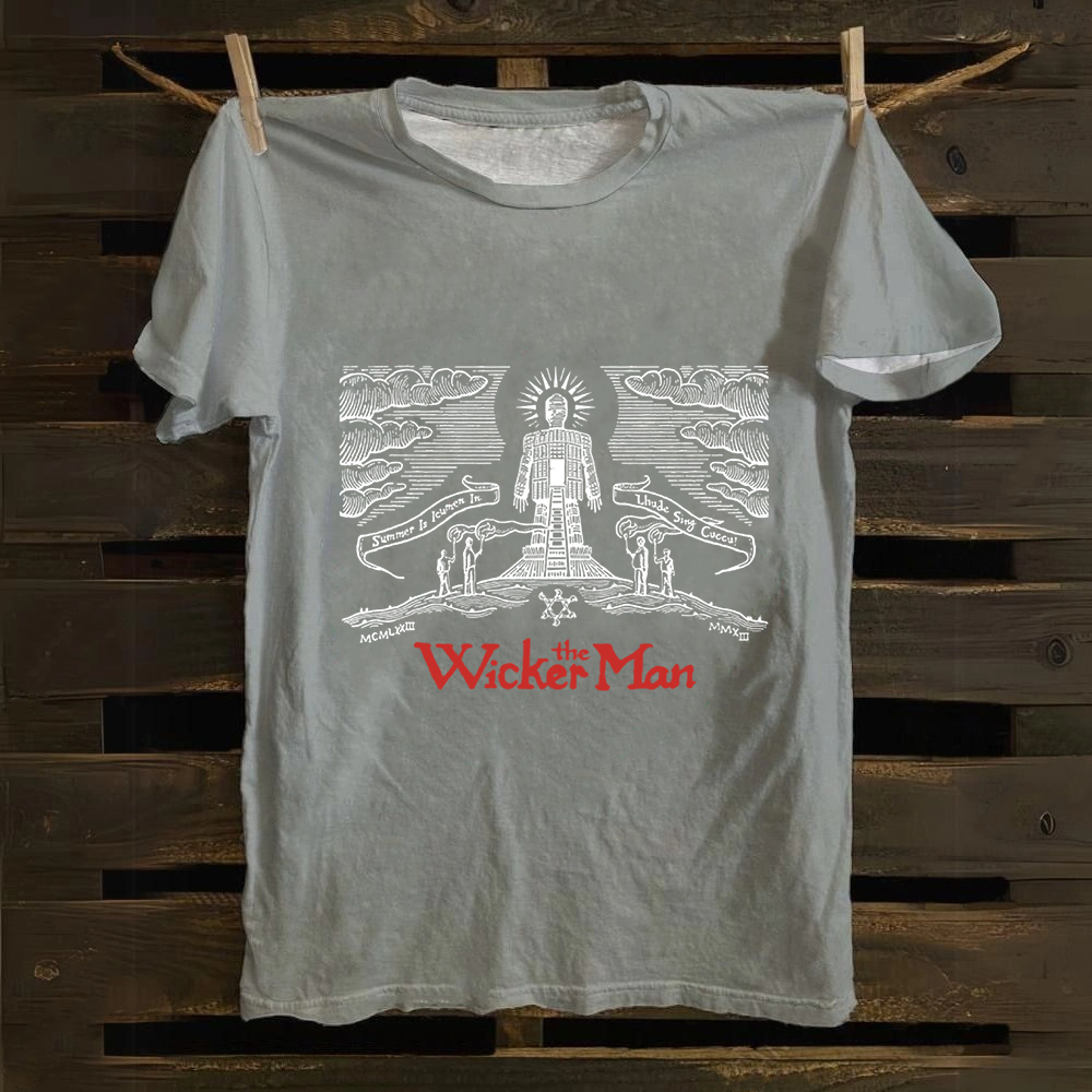 Unisex Vintage The Wicker Man Movie Cotton T-Shirt