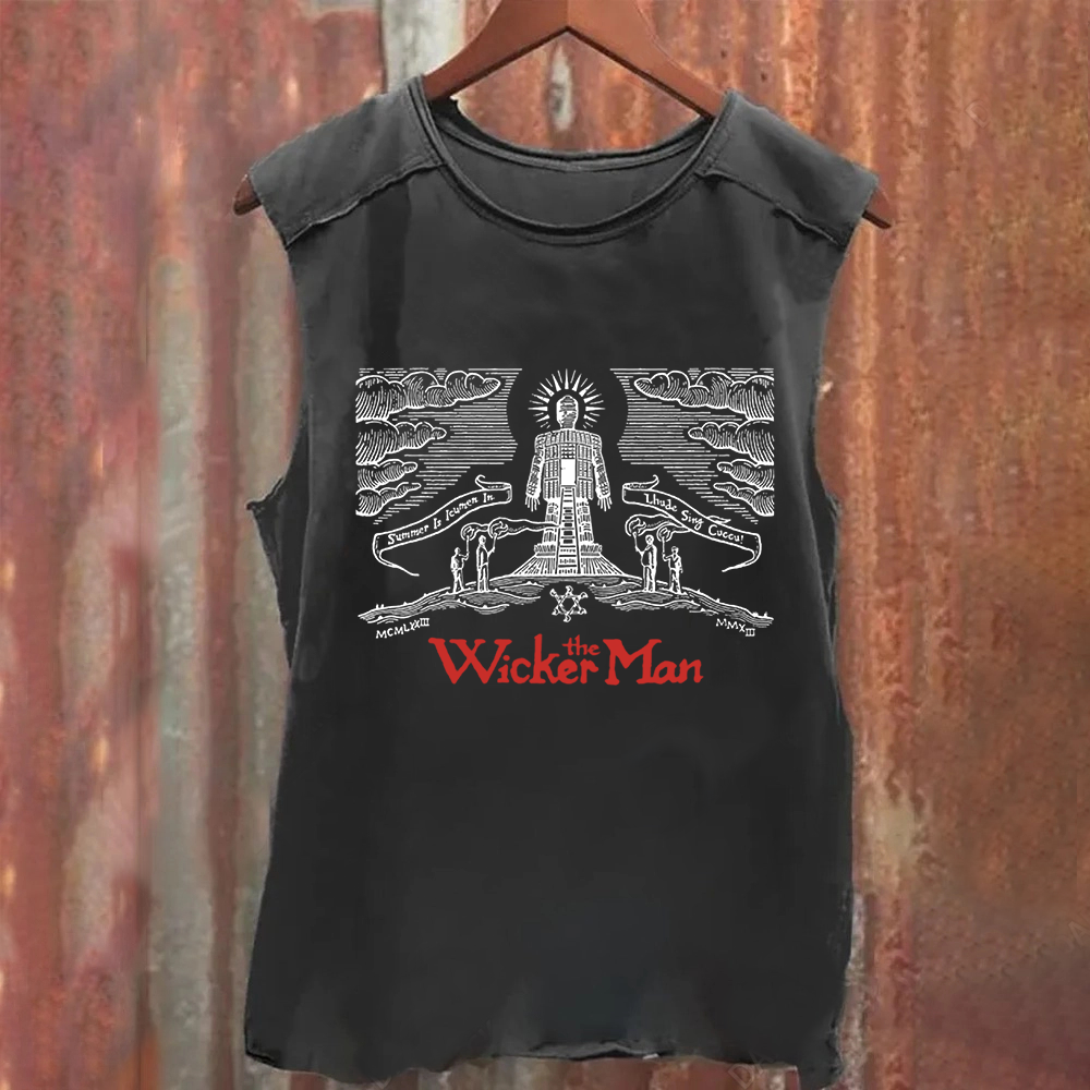 Unisex Vintage Washed The Wicker Man Movie Tank Top