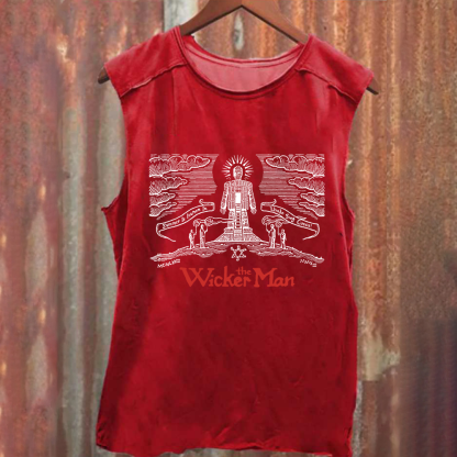 Unisex Vintage Washed The Wicker Man Movie Tank Top