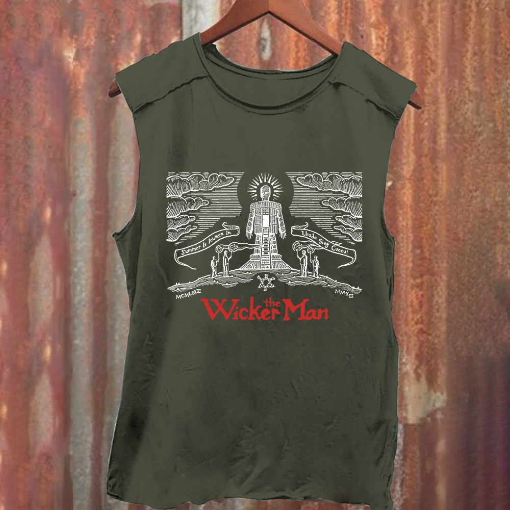 Unisex Vintage Washed The Wicker Man Movie Tank Top