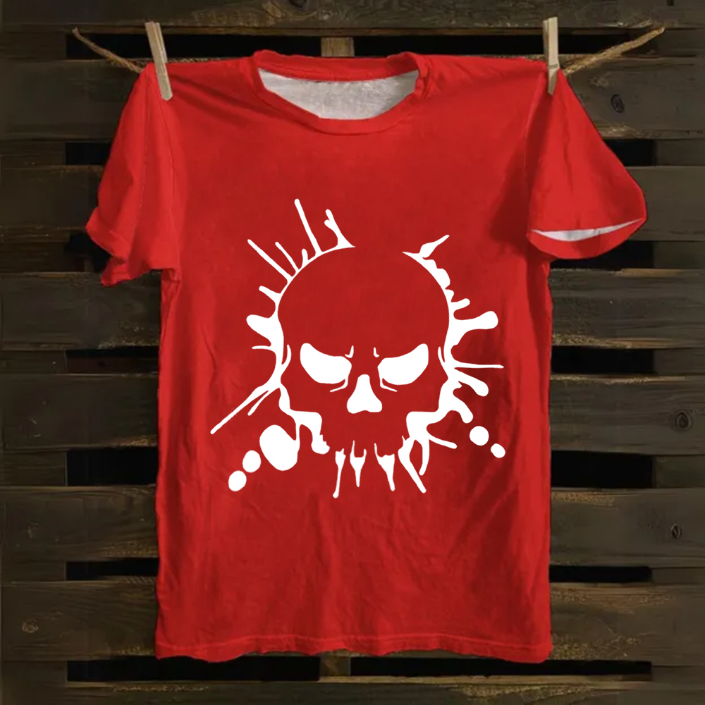 Unisex Vintage Skull Art Cotton T-Shirt