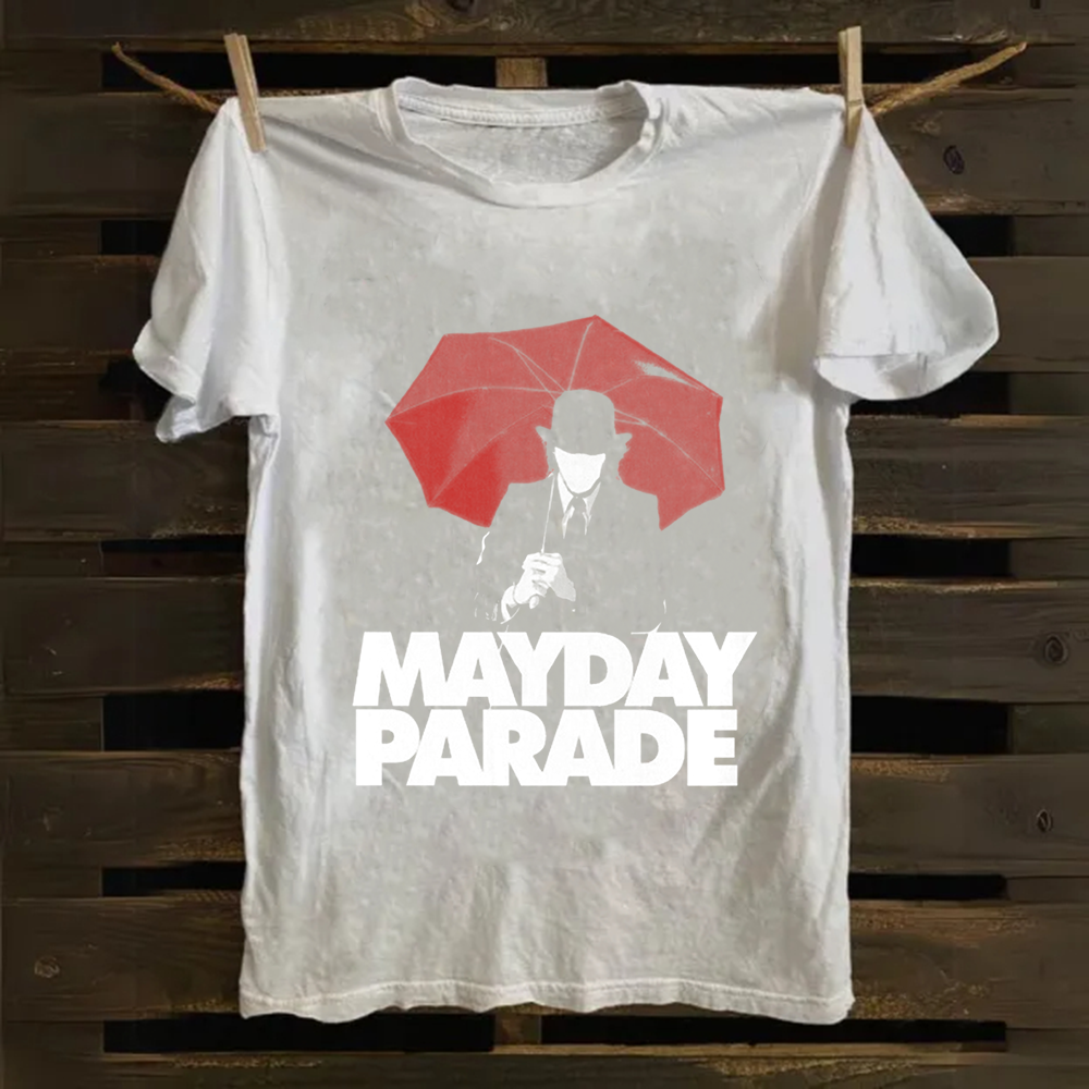 Unisex Vintage  Mayday Parade Rock Band  Cotton T-Shirt