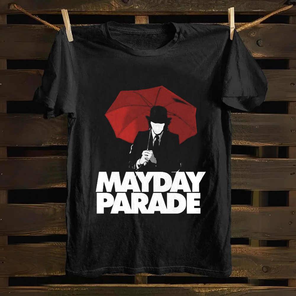 Unisex Vintage  Mayday Parade Rock Band  Cotton T-Shirt