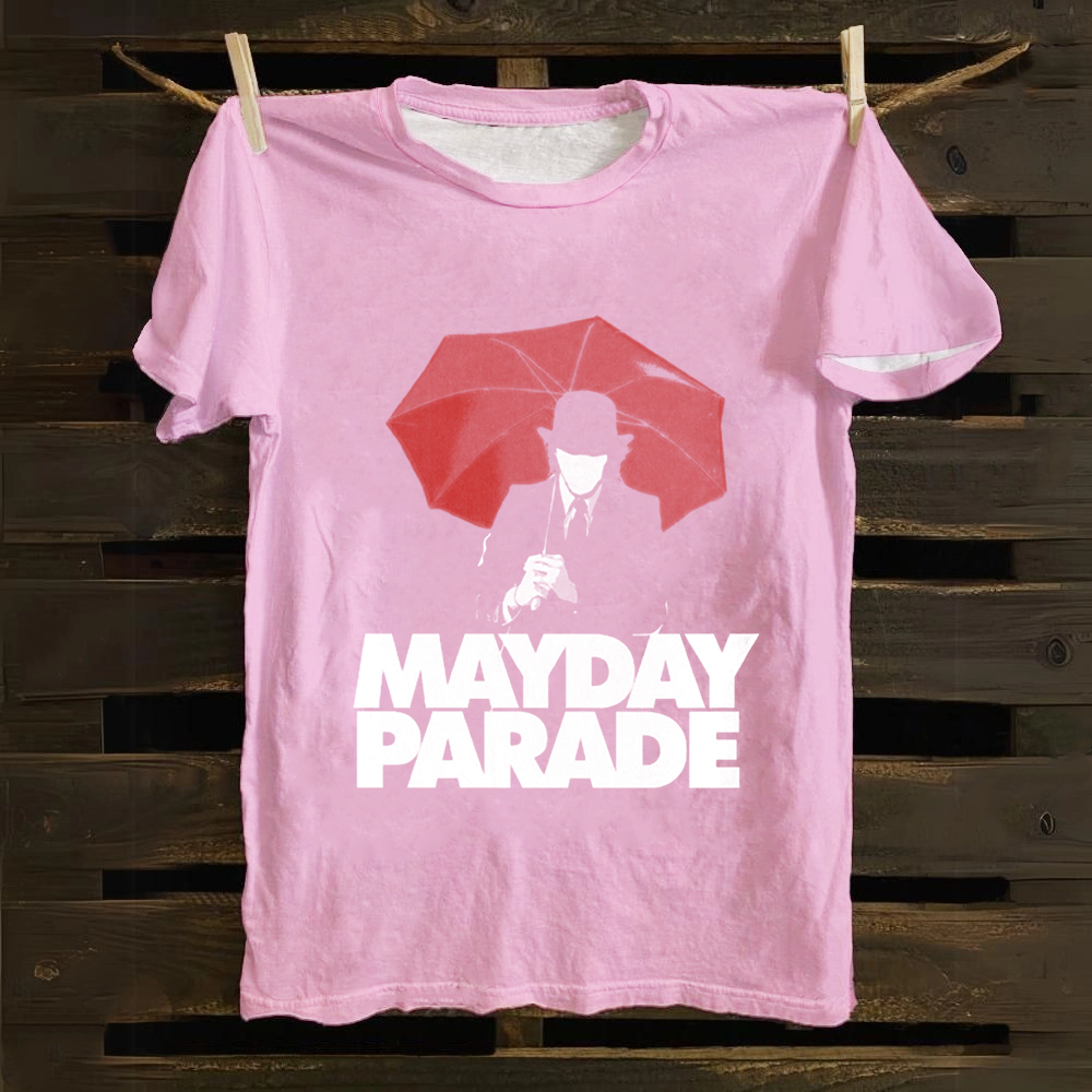 Unisex Vintage  Mayday Parade Rock Band  Cotton T-Shirt