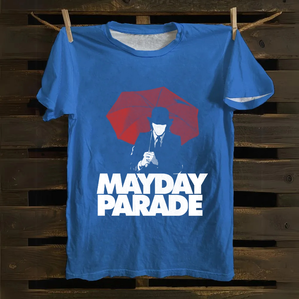 Unisex Vintage  Mayday Parade Rock Band  Cotton T-Shirt