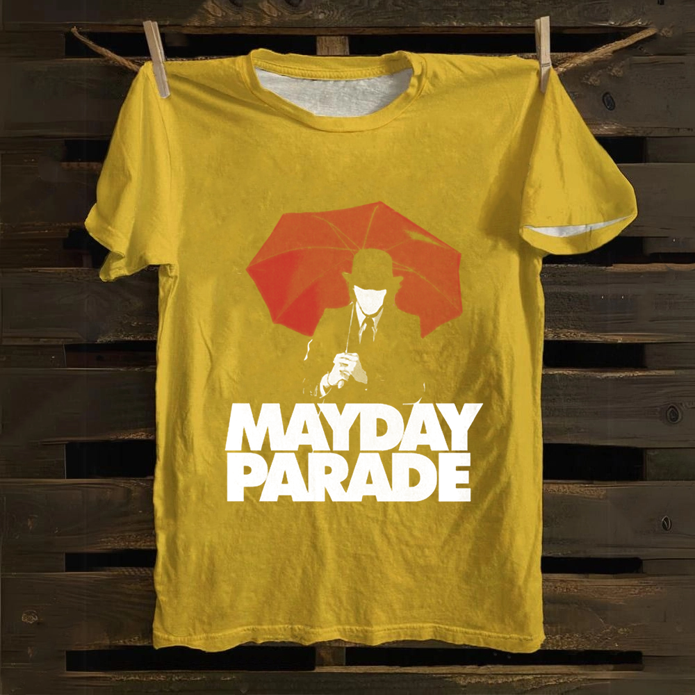 Unisex Vintage  Mayday Parade Rock Band  Cotton T-Shirt