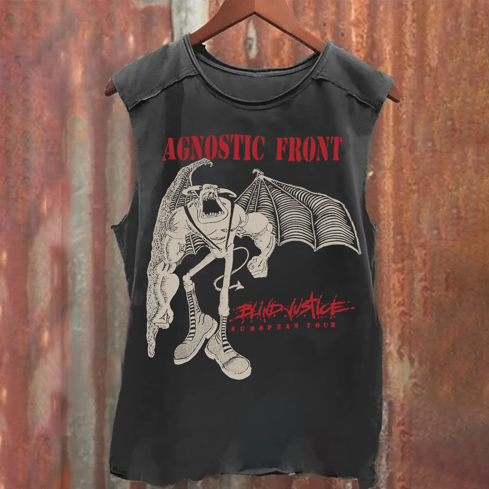 Agnostic Front Band Washed Tank Top