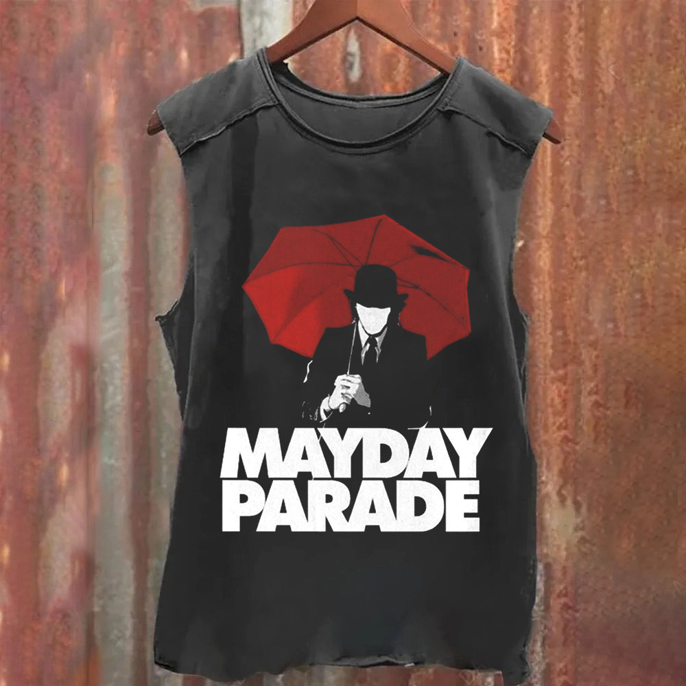 Unisex Vintage Washed  Mayday Parade Rock Band  Tank Top