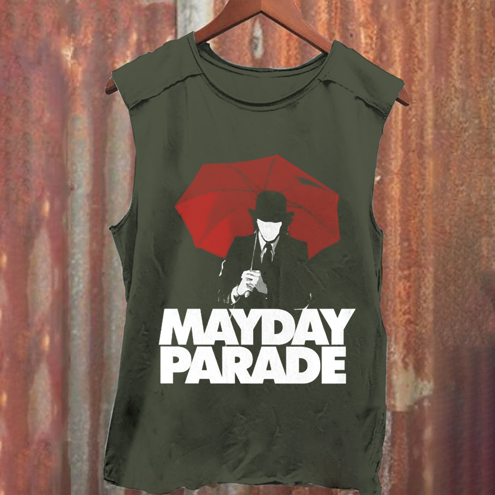 Unisex Vintage Washed  Mayday Parade Rock Band  Tank Top