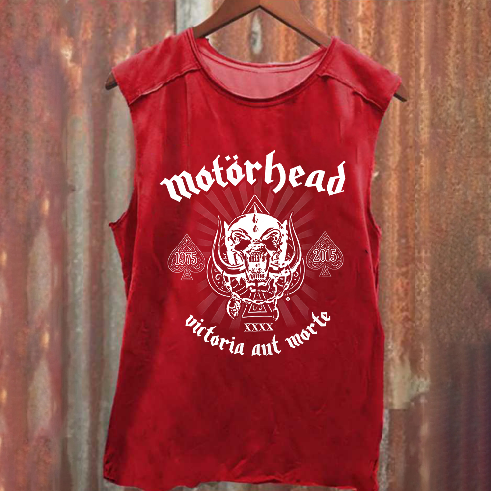 Unisex Vintage Washed  Motörhead Cotton Motorhead Heavy Metal Band Tank Top   