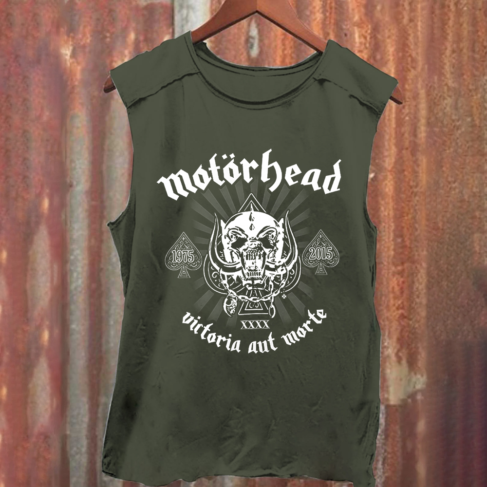 Unisex Vintage Washed  Motörhead Cotton Motorhead Heavy Metal Band Tank Top   