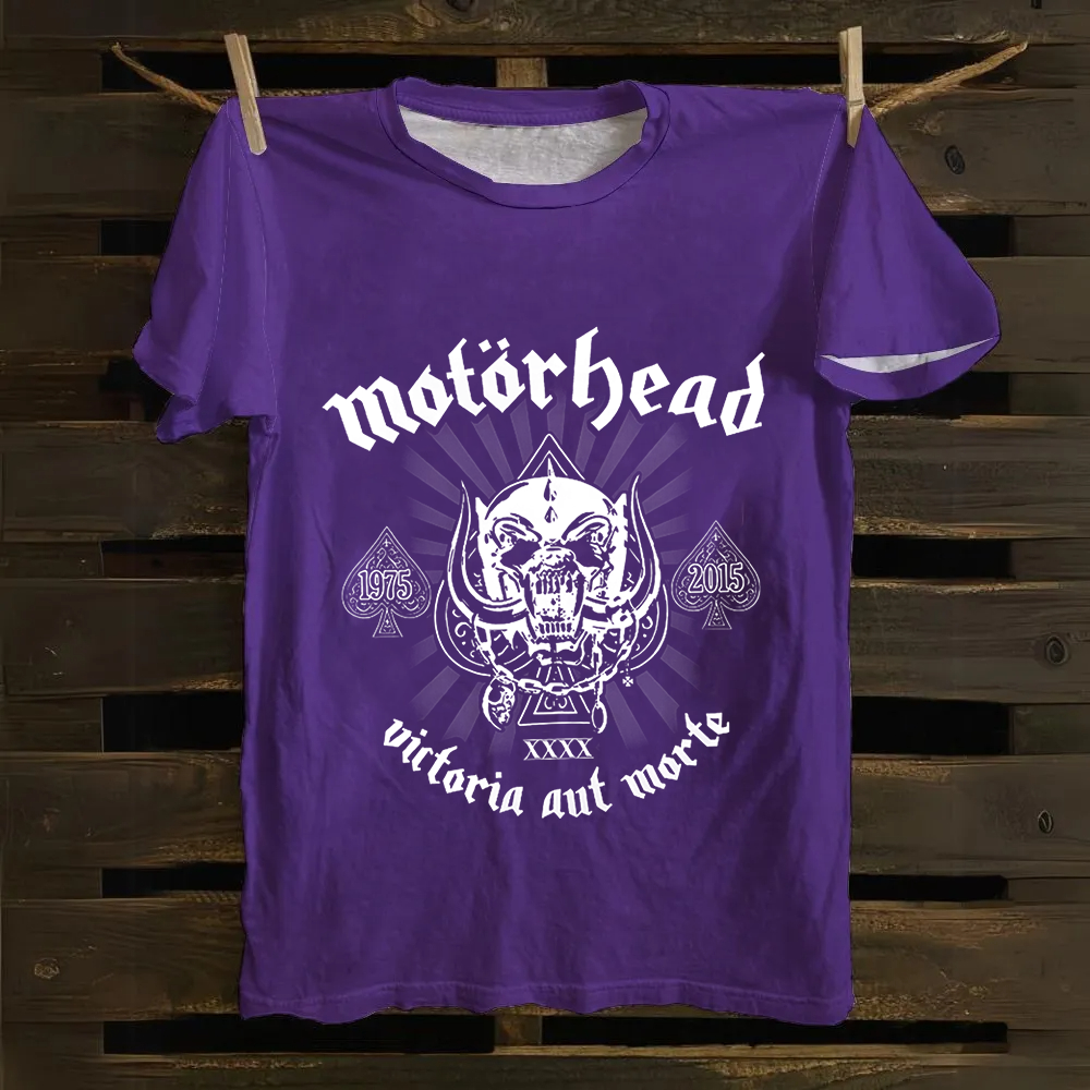 Unisex Vintage Motörhead Cotton Motorhead Heavy Metal Band Cotton T-Shirt     