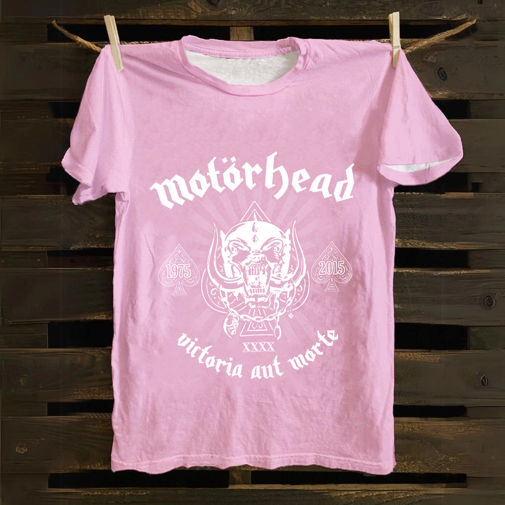 Unisex Vintage Motörhead Cotton Motorhead Heavy Metal Band Cotton T-Shirt     
