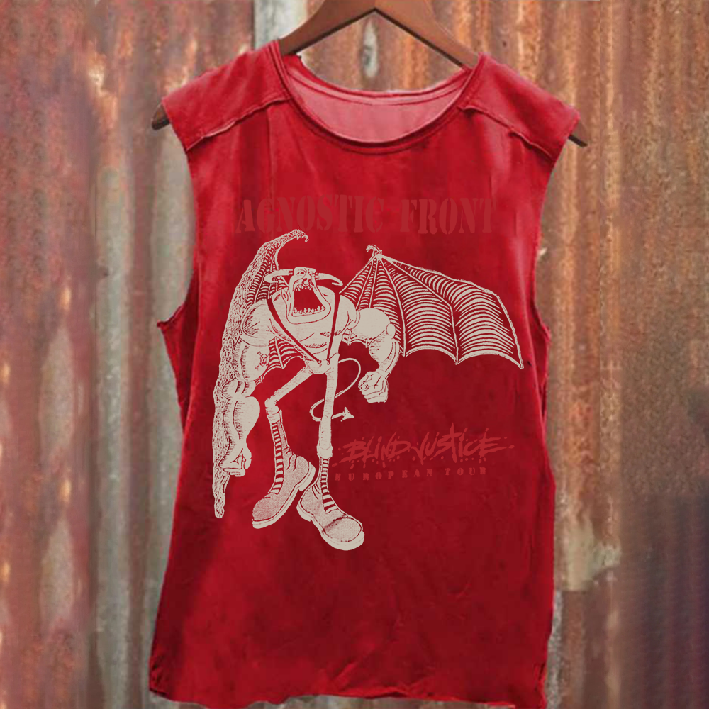 Agnostic Front Band Washed Tank Top
