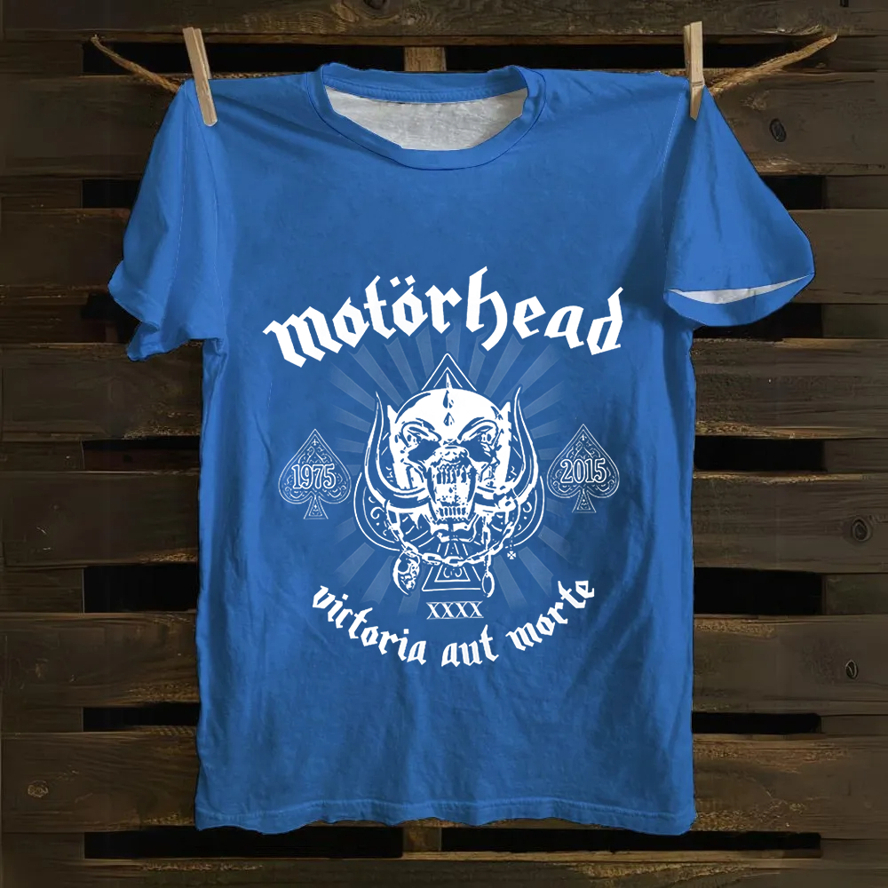 Unisex Vintage Motörhead Cotton Motorhead Heavy Metal Band Cotton T-Shirt     