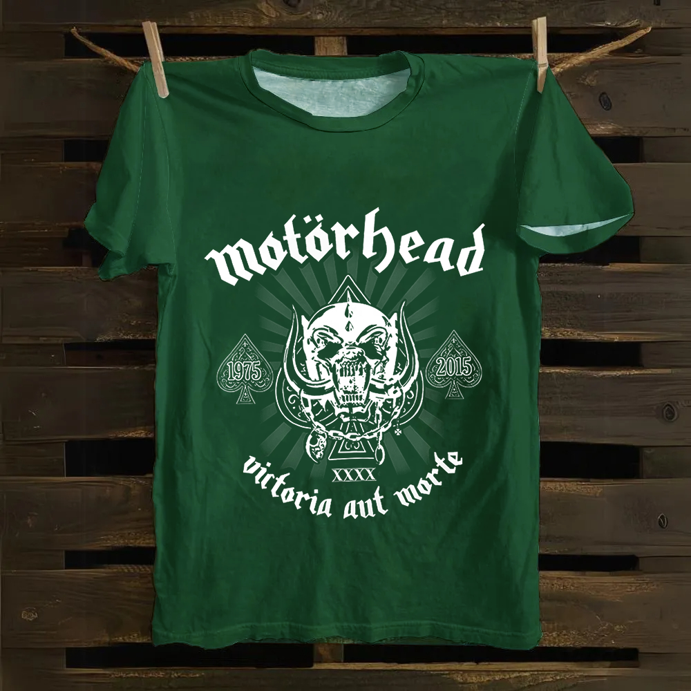 Unisex Vintage Motörhead Cotton Motorhead Heavy Metal Band Cotton T-Shirt     