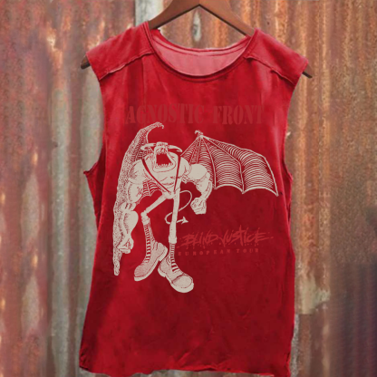 Agnostic Front Band Washed Tank Top