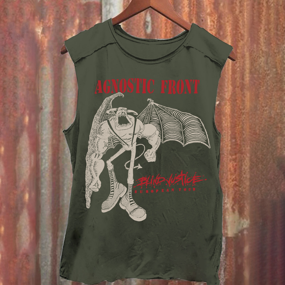 Agnostic Front Band Washed Tank Top