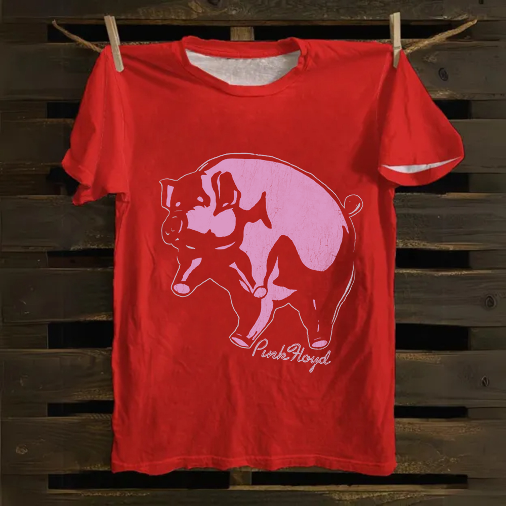 Unisex Vintage Pink Floyd Band Cotton T-Shirt