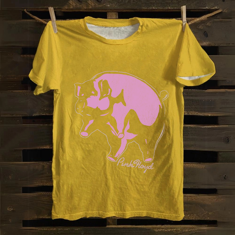 Unisex Vintage Pink Floyd Band Cotton T-Shirt