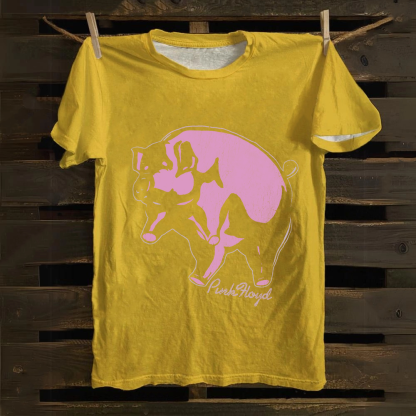 Unisex Vintage Pink Floyd Band Cotton T-Shirt