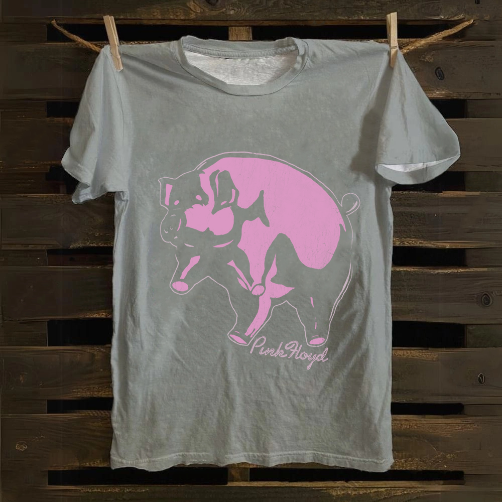 Unisex Vintage Pink Floyd Band Cotton T-Shirt