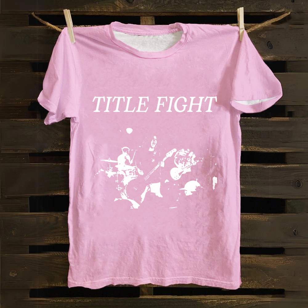 Unisex Vintage Title Fight Band Cotton T-Shirt