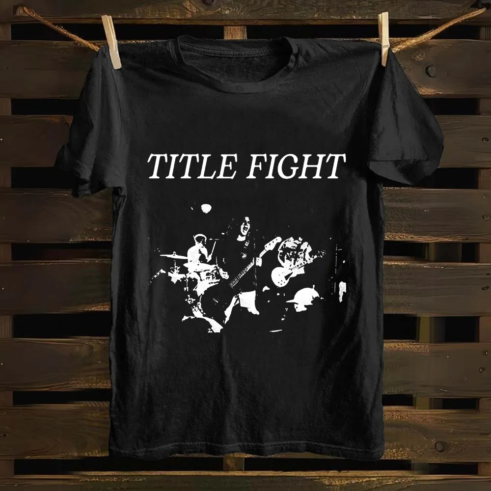 Unisex Vintage Title Fight Band Cotton T-Shirt