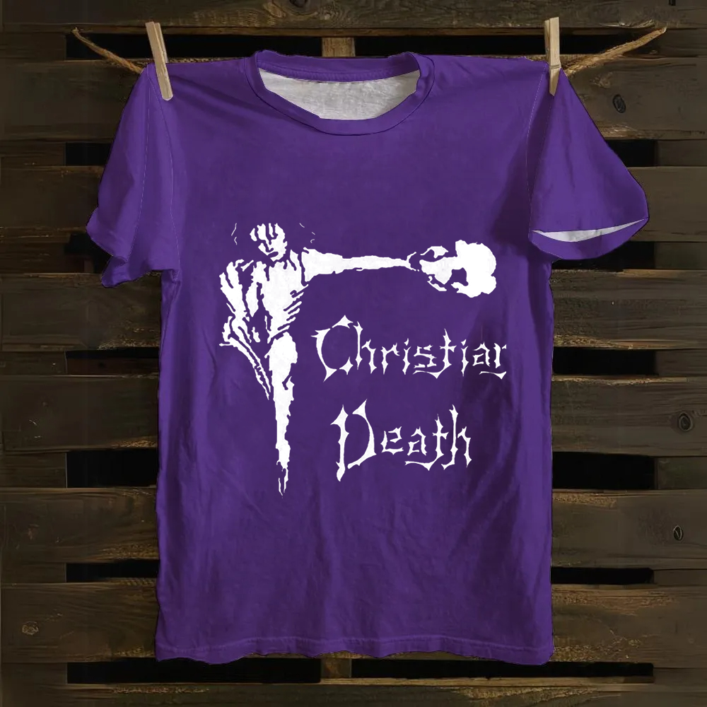 Unisex Vintage Christian Death Rock Band Cotton T-Shirt