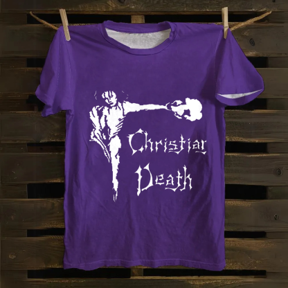 Unisex Vintage Christian Death Rock Band Cotton T-Shirt