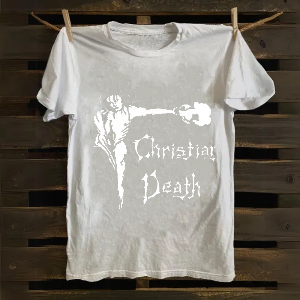 Unisex Vintage Christian Death Rock Band Cotton T-Shirt