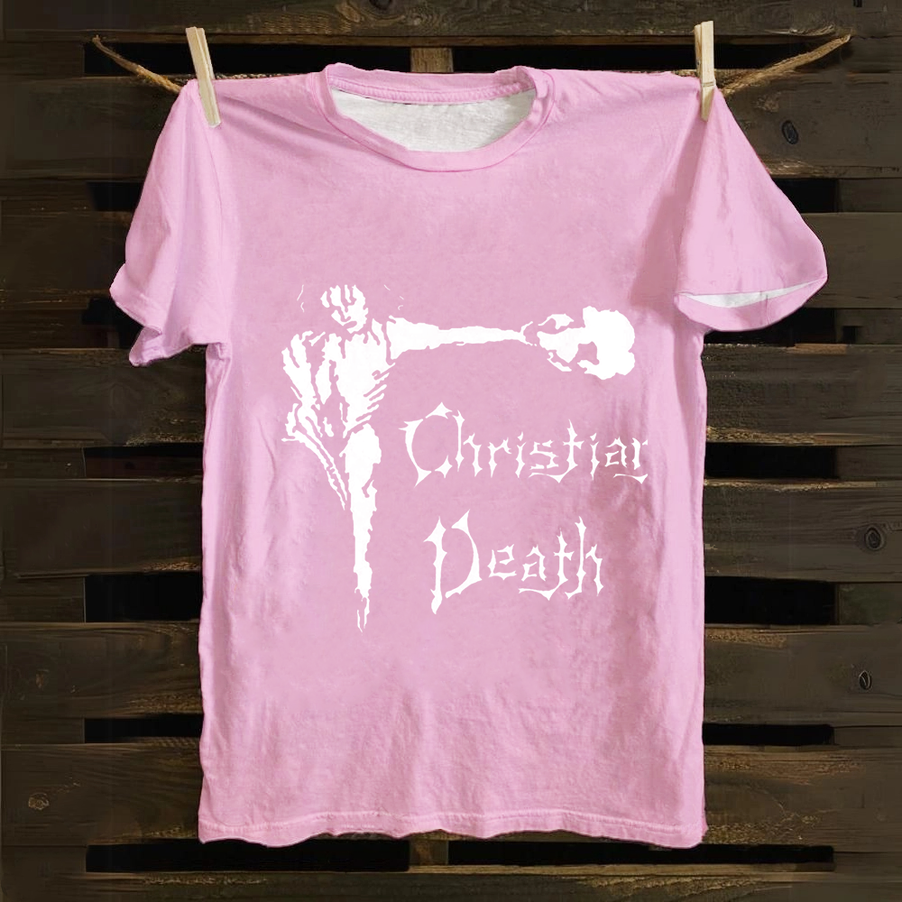 Unisex Vintage Christian Death Rock Band Cotton T-Shirt