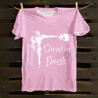 Unisex Vintage Christian Death Rock Band Cotton T-Shirt
