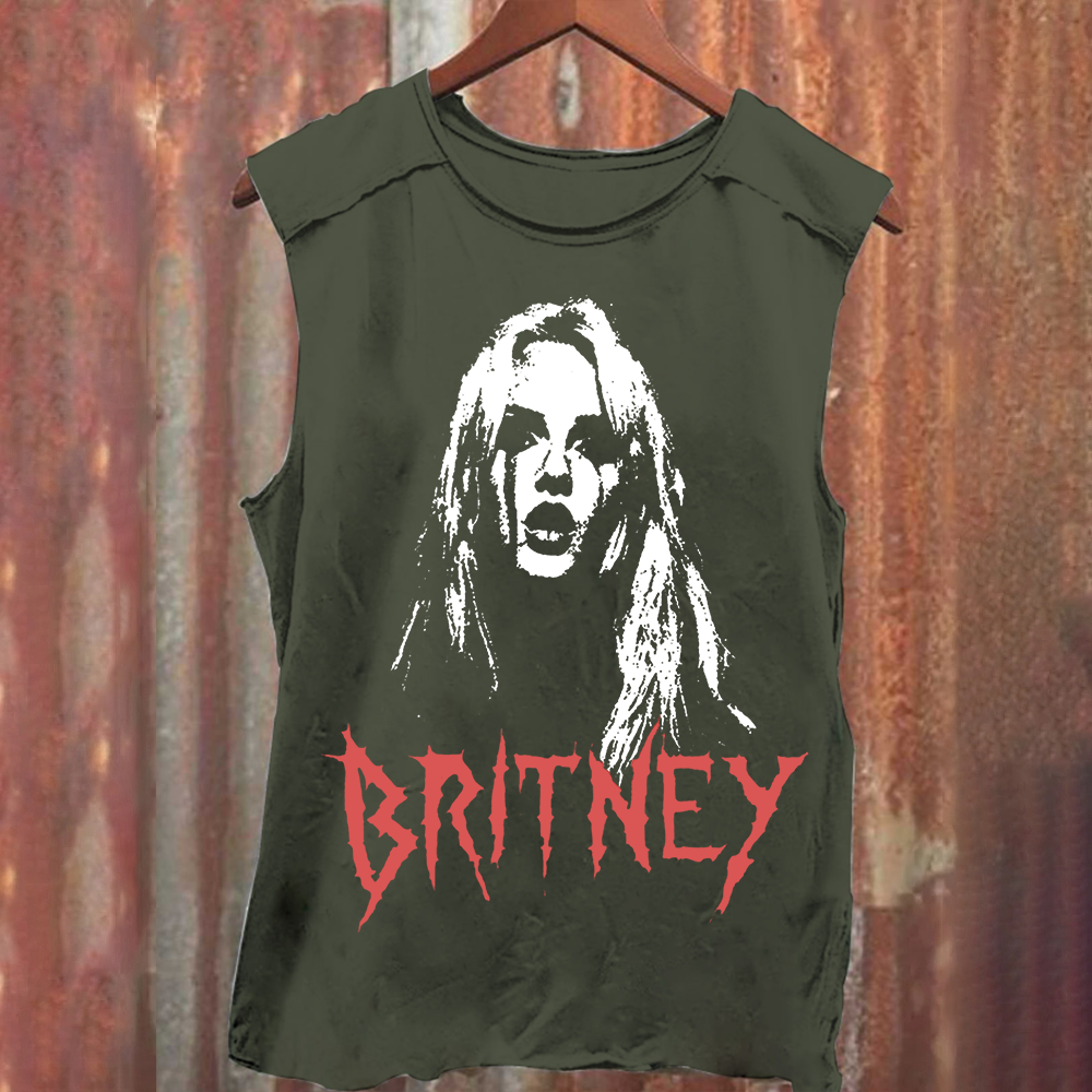 Britney Singer Washed Tank Top