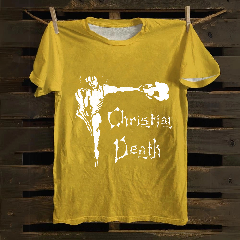 Unisex Vintage Christian Death Rock Band Cotton T-Shirt