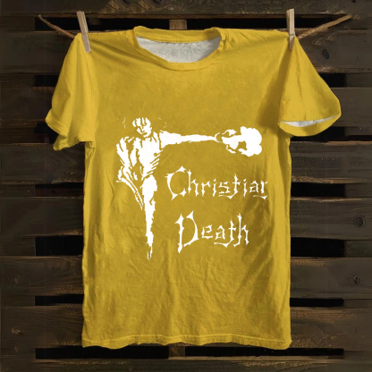 Unisex Vintage Christian Death Rock Band Cotton T-Shirt