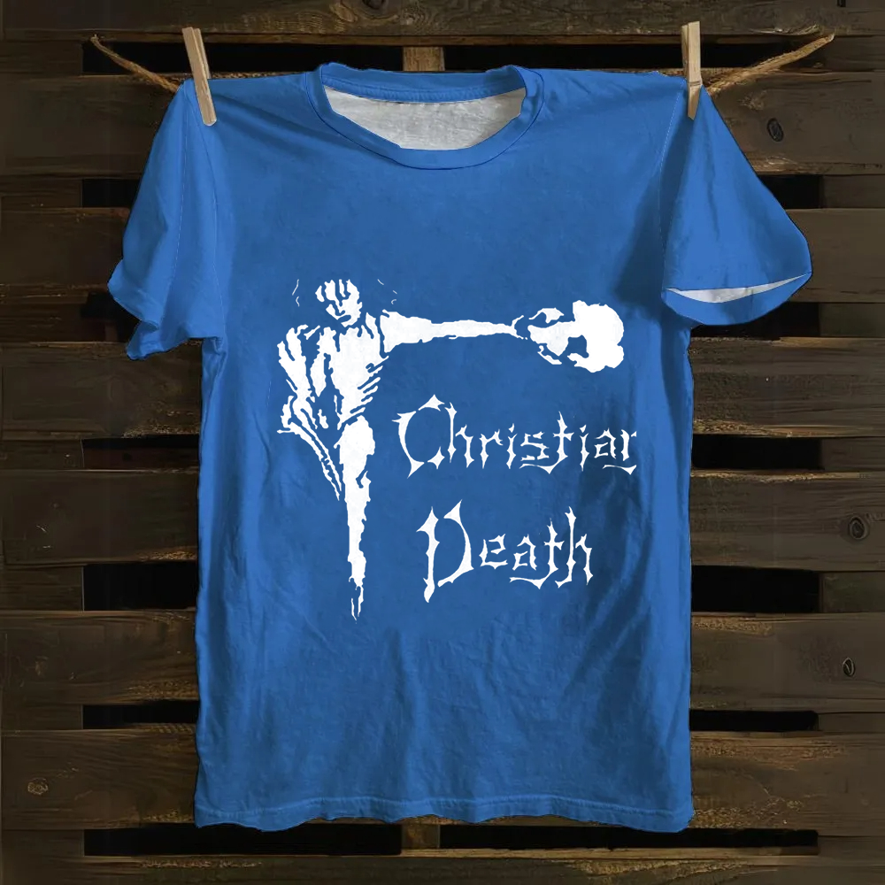 Unisex Vintage Christian Death Rock Band Cotton T-Shirt