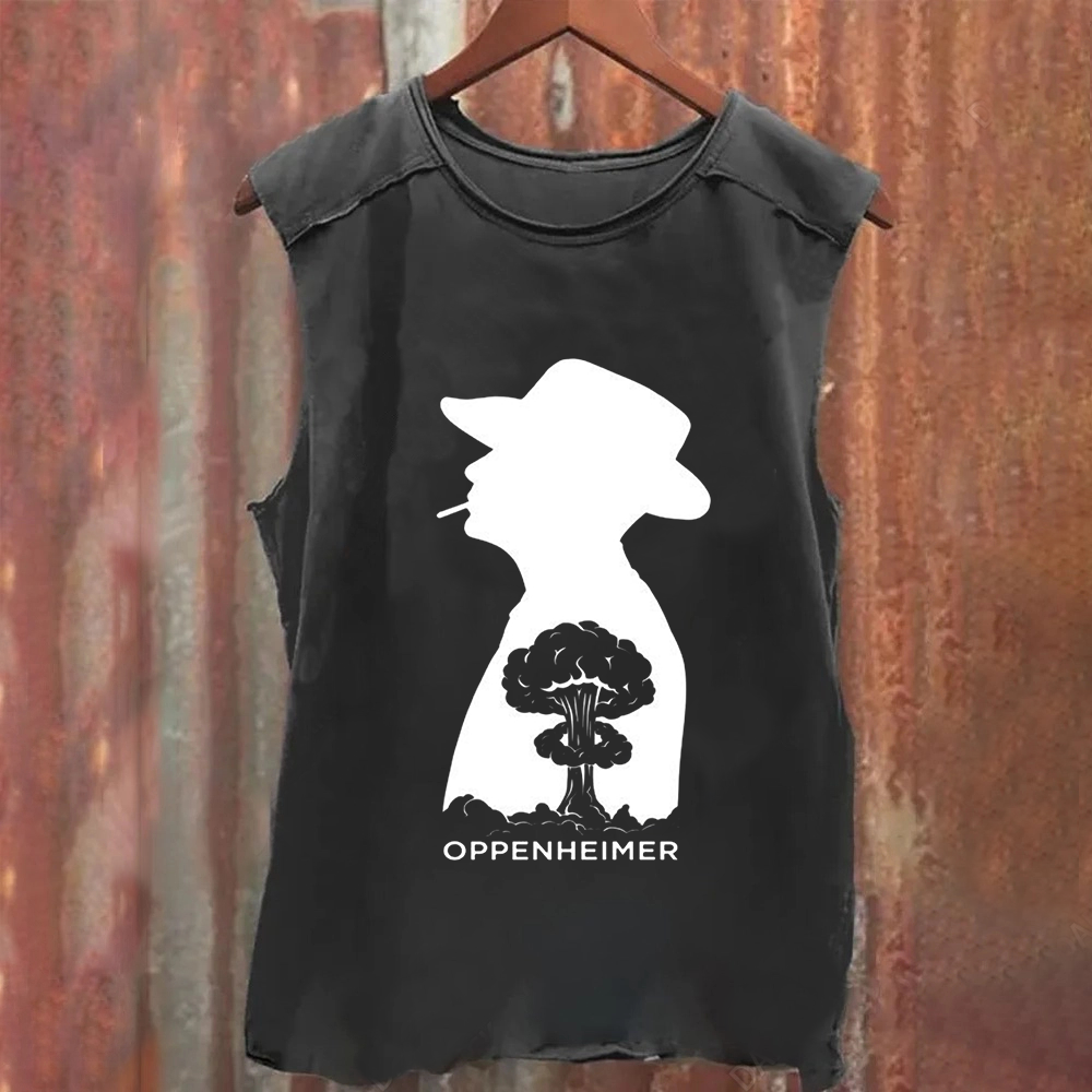 Unisex Vintage Washed  Oppenheimer Movie  Tank Top