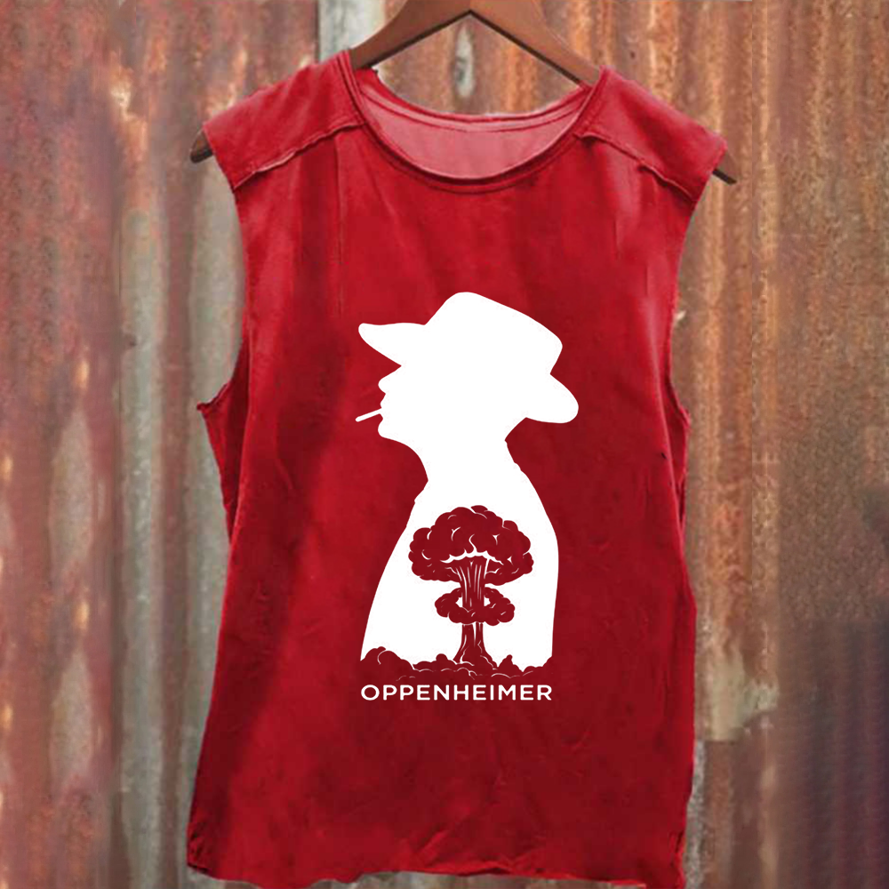 Unisex Vintage Washed  Oppenheimer Movie  Tank Top