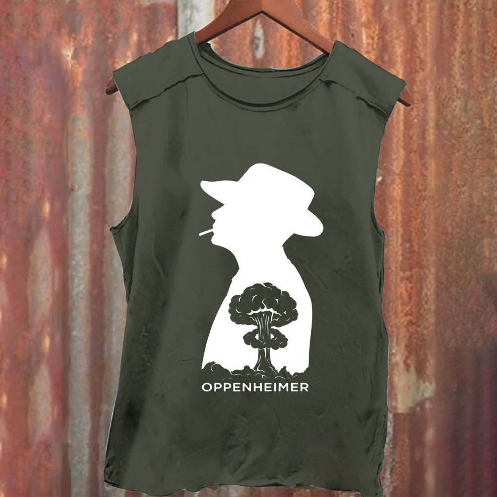 Unisex Vintage Washed  Oppenheimer Movie  Tank Top
