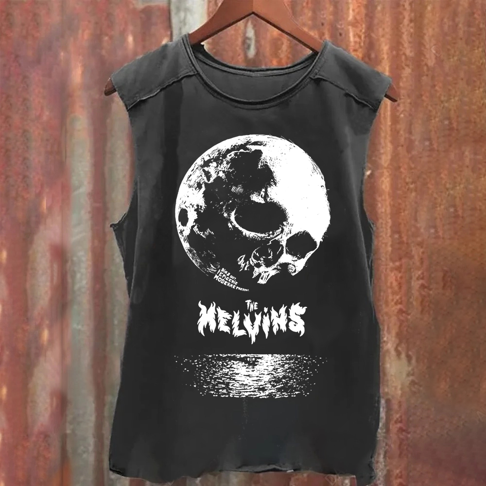 Unisex Washed The Melvins Concert Tour Moon Tank Top