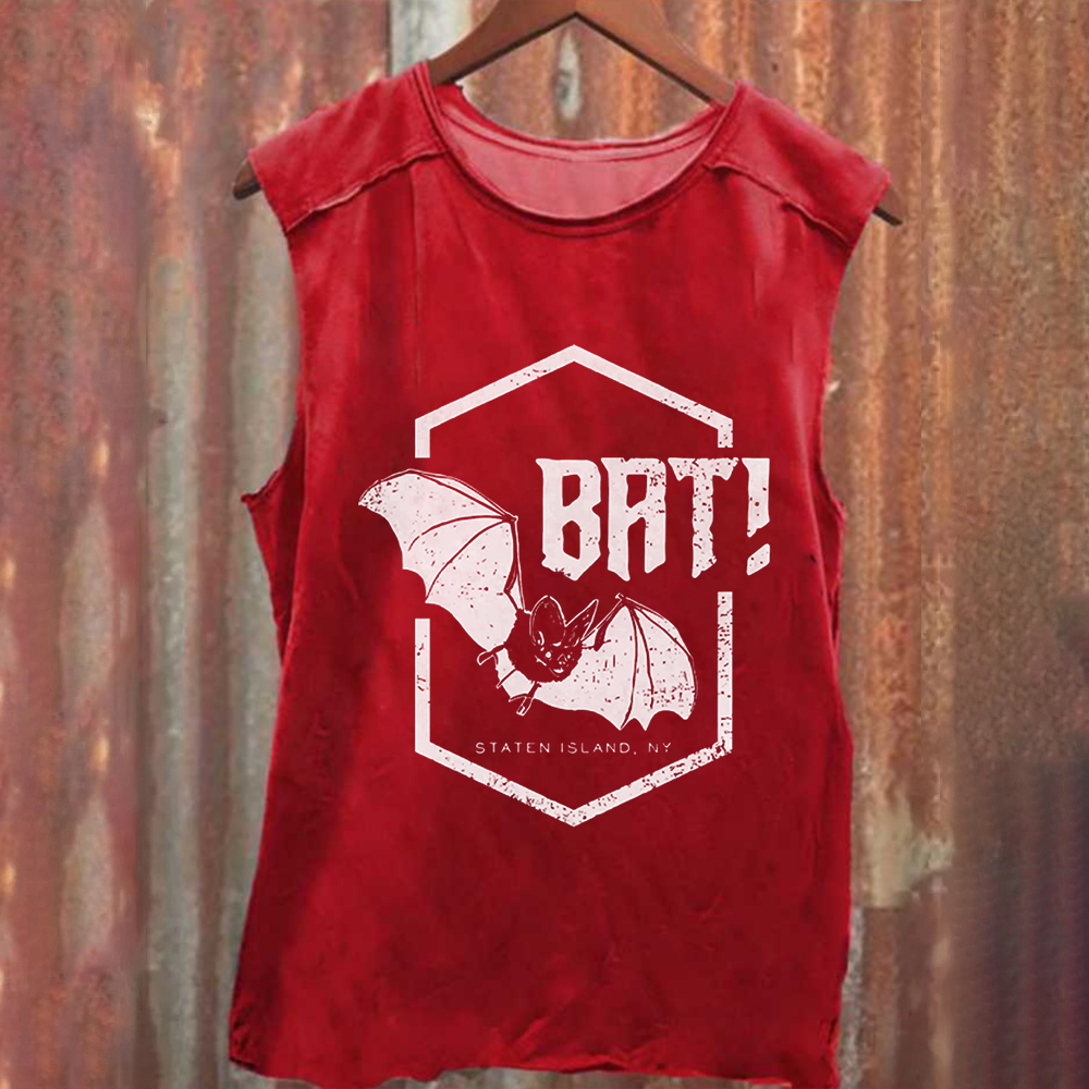 Unisex Vintage Washed Laszlo the Bat Tank Top